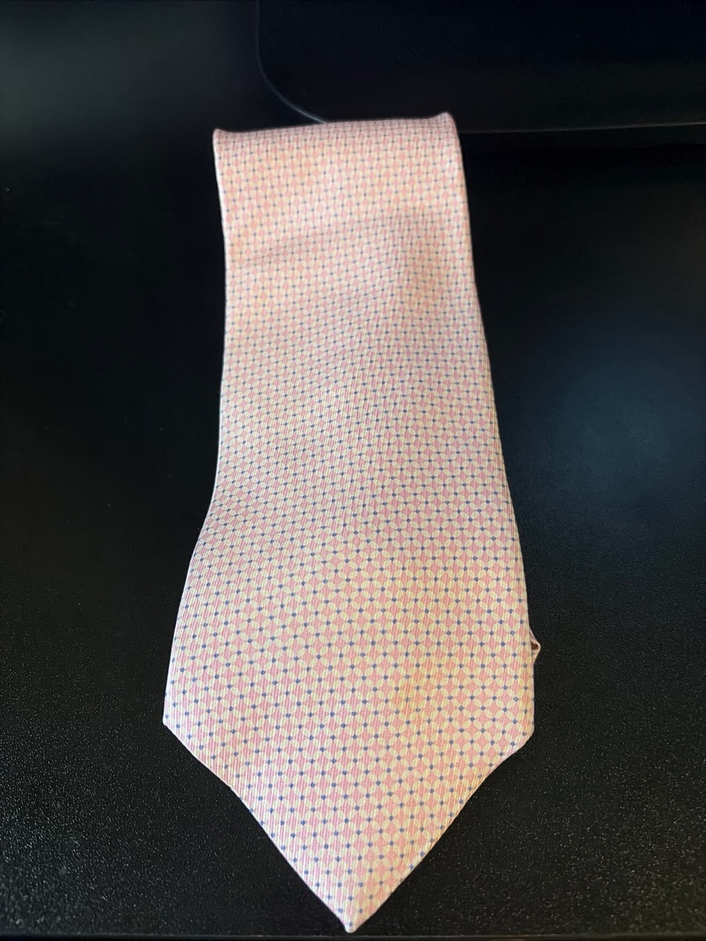 Nautica Men's 100% Silk Neck Tie, Pink Blue Pattern